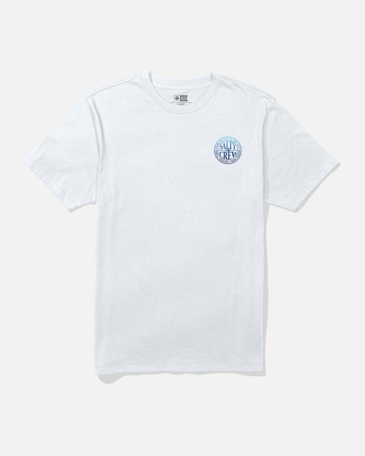 Front view of the Global Tee - White. 