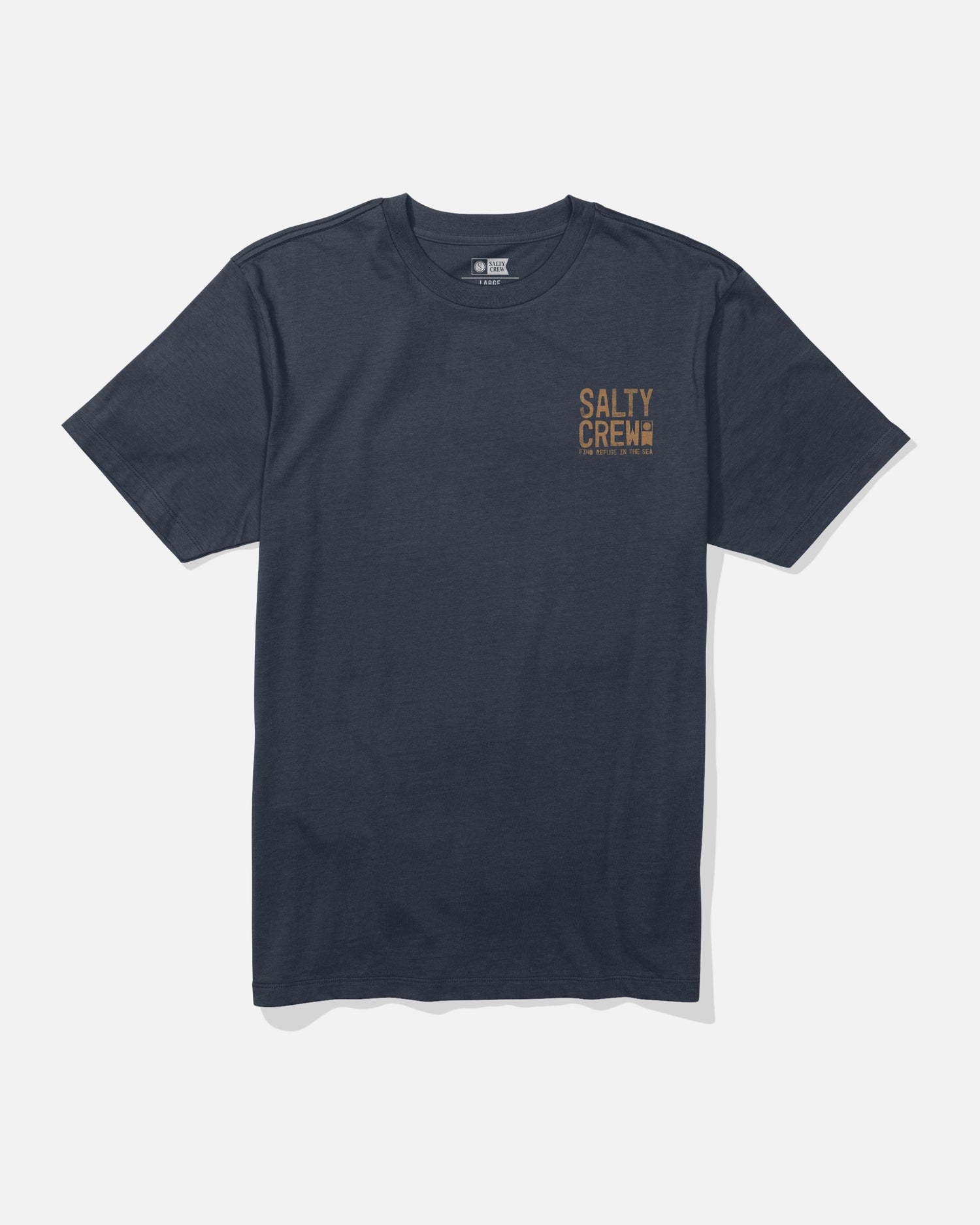 Front view of the Tried And True Tee - Navy. 