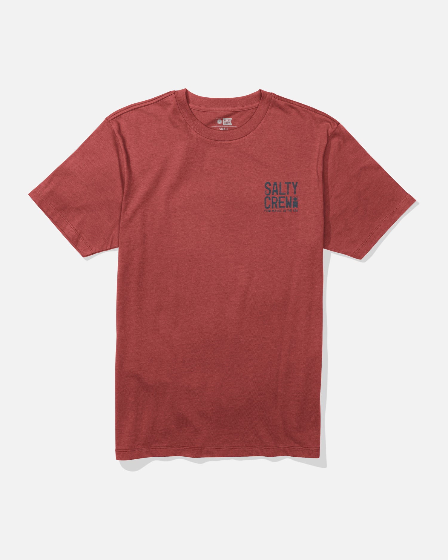 Front view of the Tried And True Tee - Washed Red. 