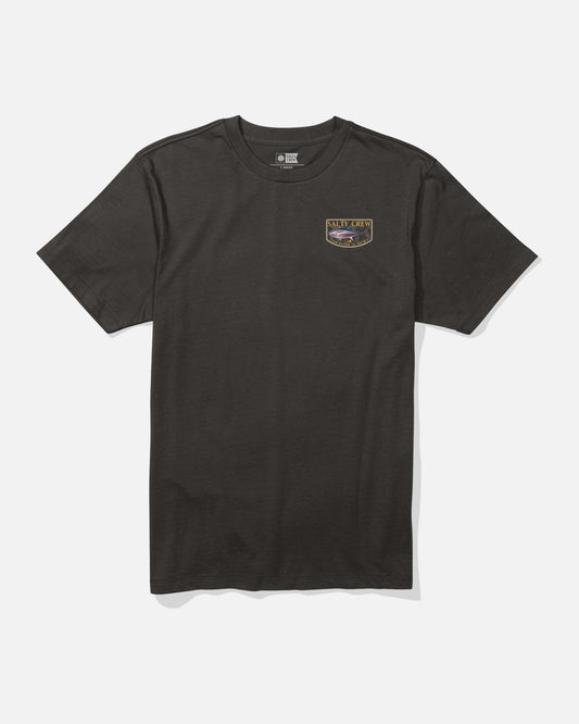 Front view of the Big Blue Fill Tee - Black. 