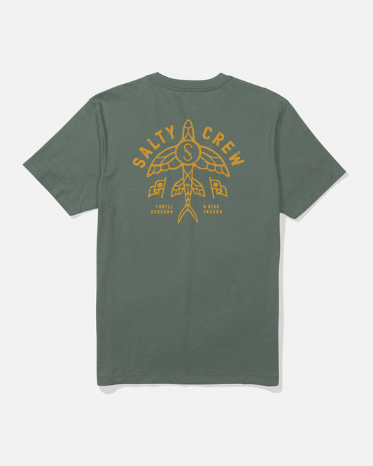 Back view of the Flyer Tee - Laurel Wreath. 