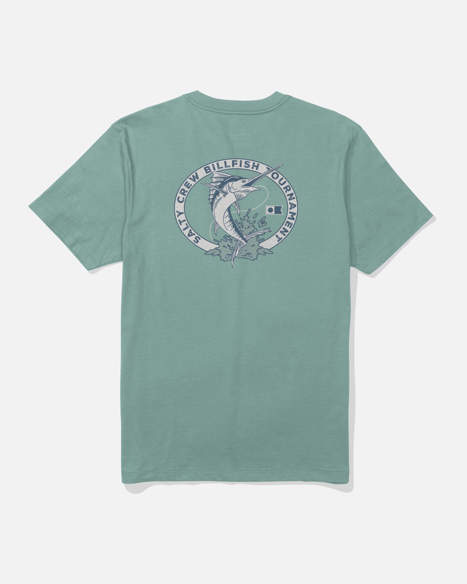 Back view of the Shootout Tee - Mackerel. 