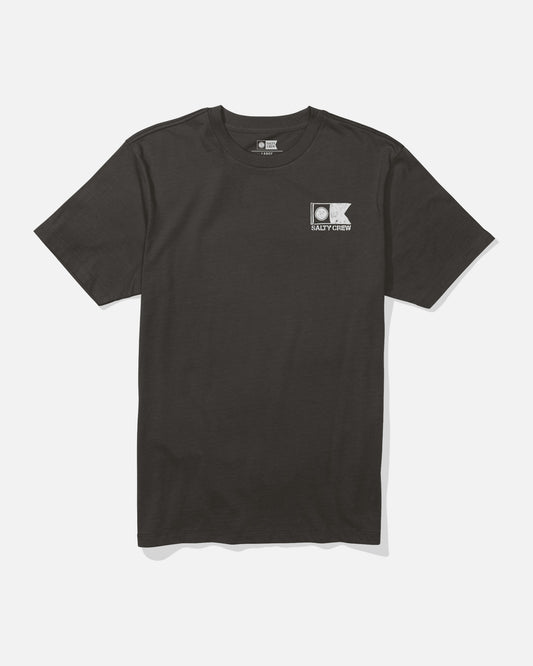 Front view of the Stitched Tee - Black. 