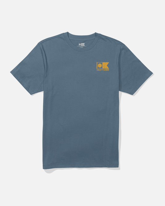 Front view of the Stitched Tee - Slate. 