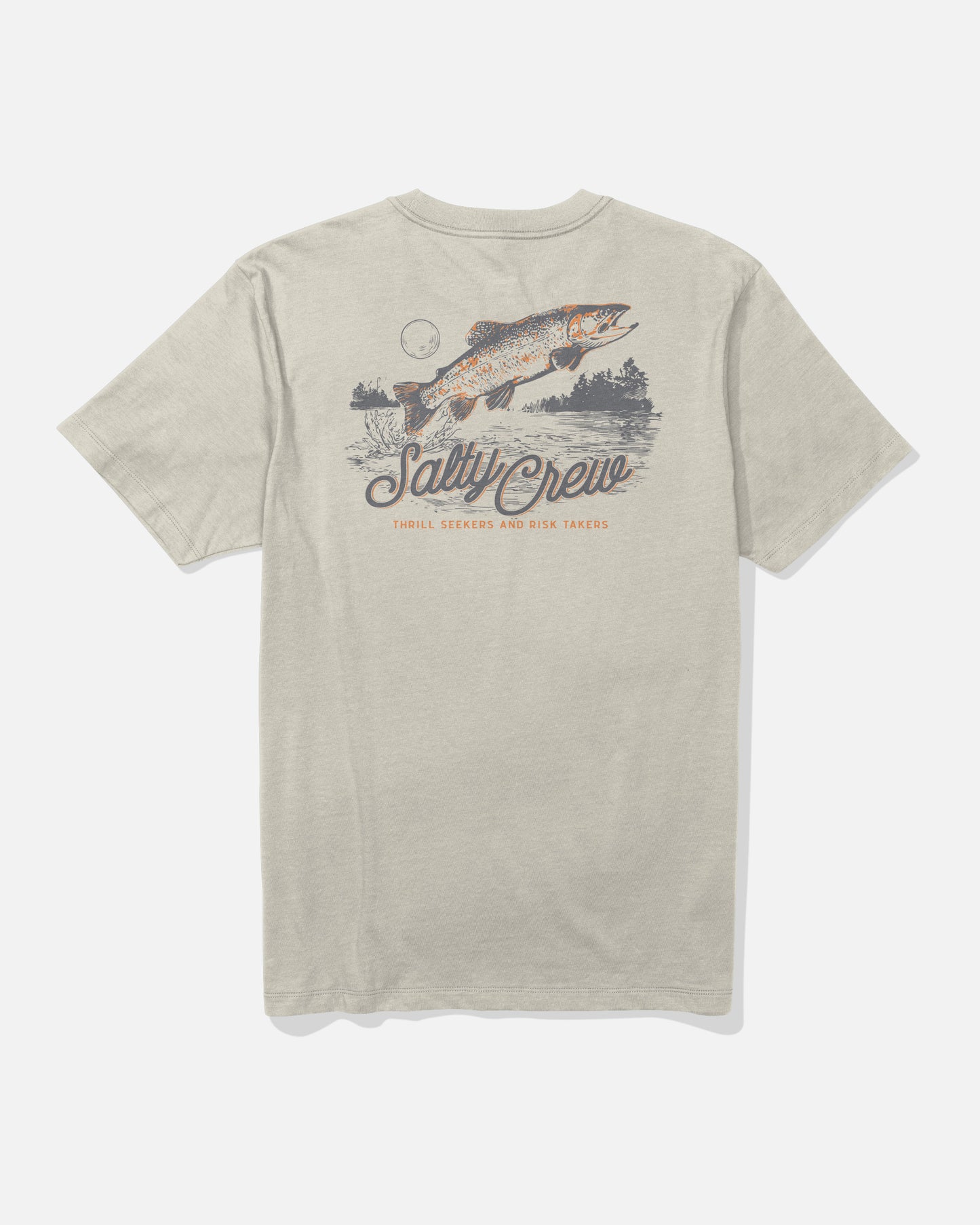 Back view of the Fish Fest Tee - Bone. 