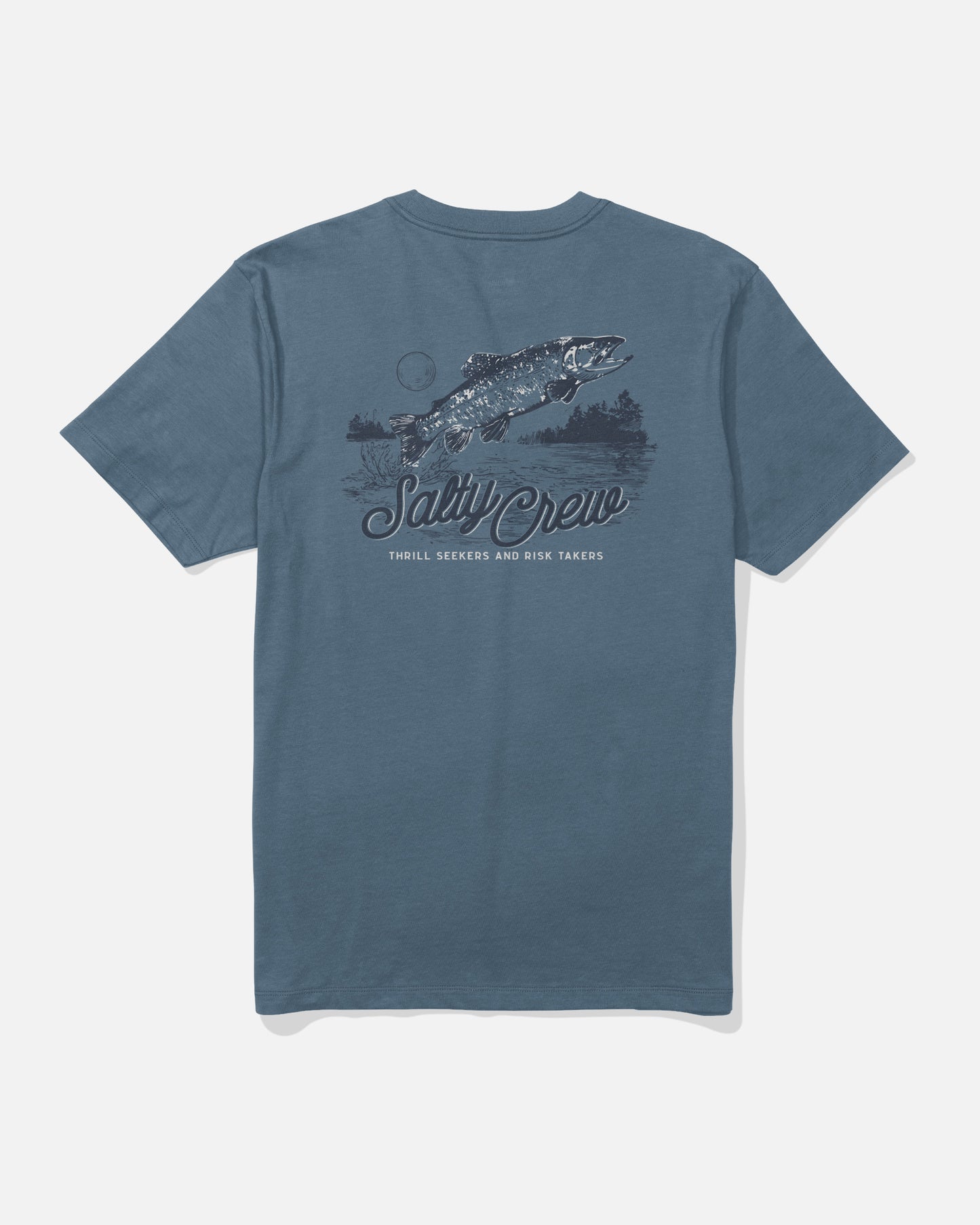 Back view of the Fish Fest Tee - Slate. 