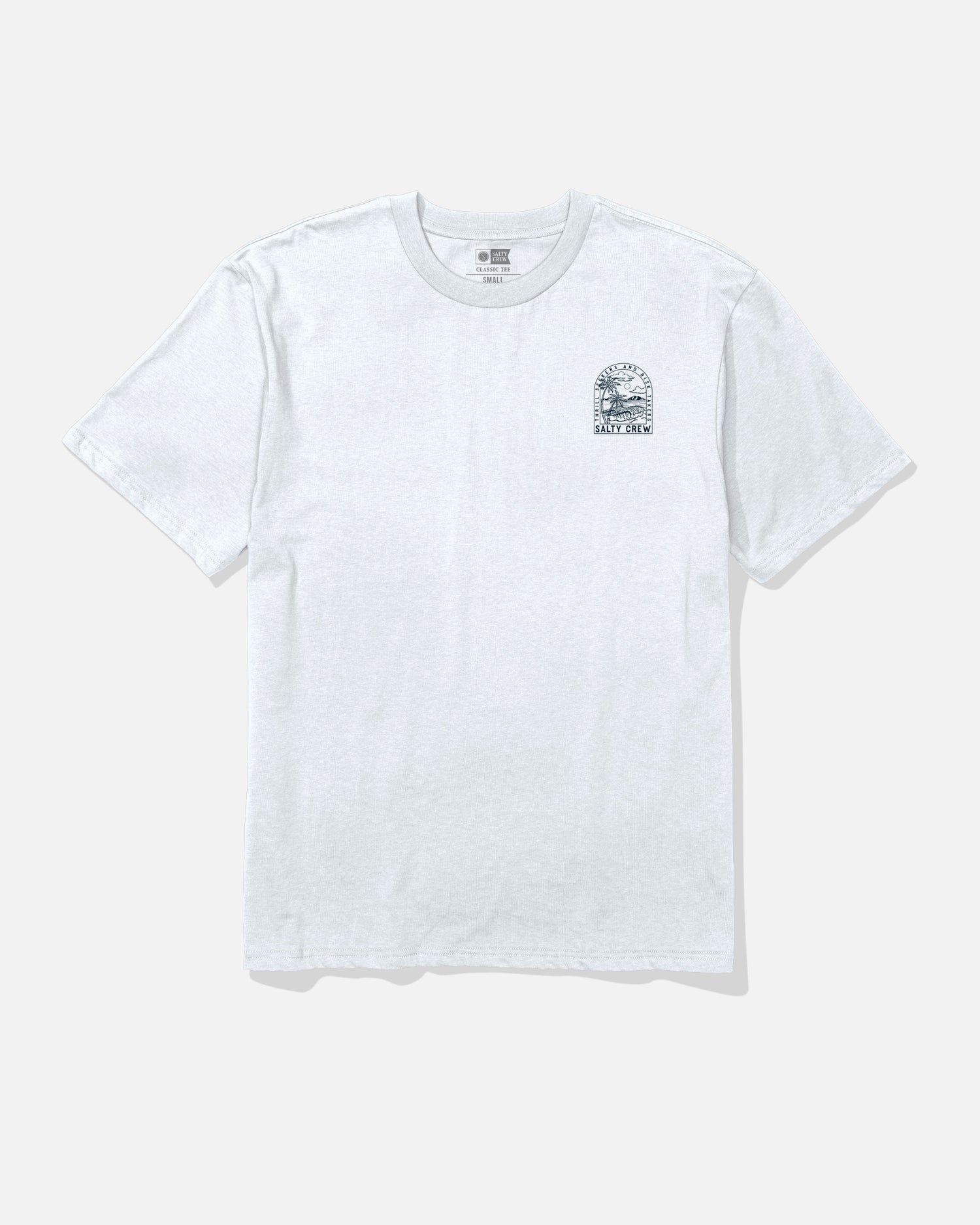 Front view of the Archway Classic Tee - White. 