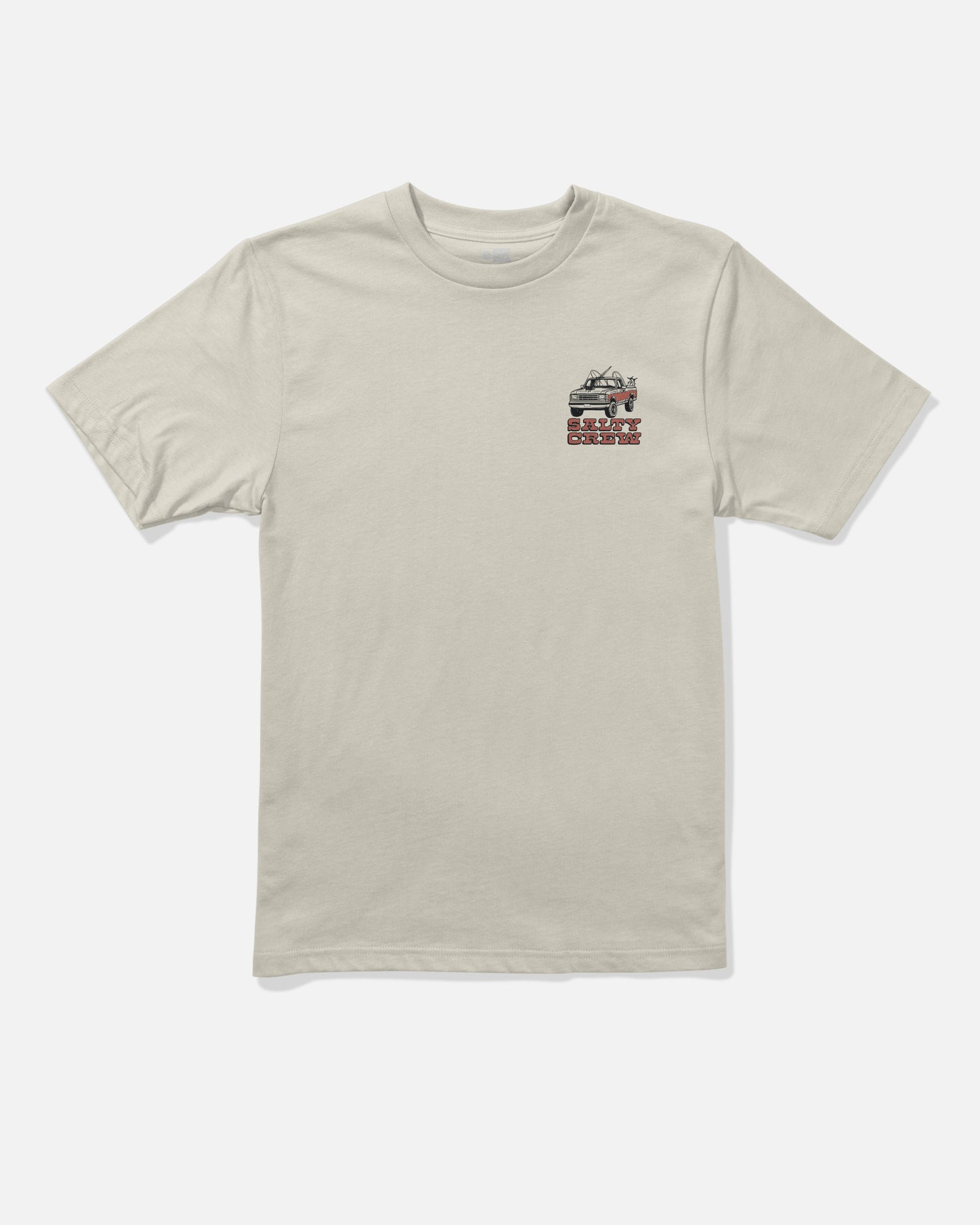 Front view of the Truck Stop Boys Tee - Bone. 