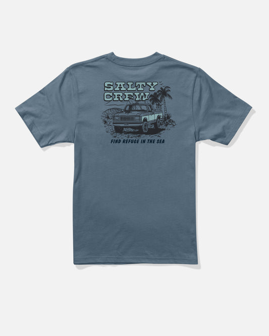 Back view of the Truck Stop Boys Tee - Slate. 