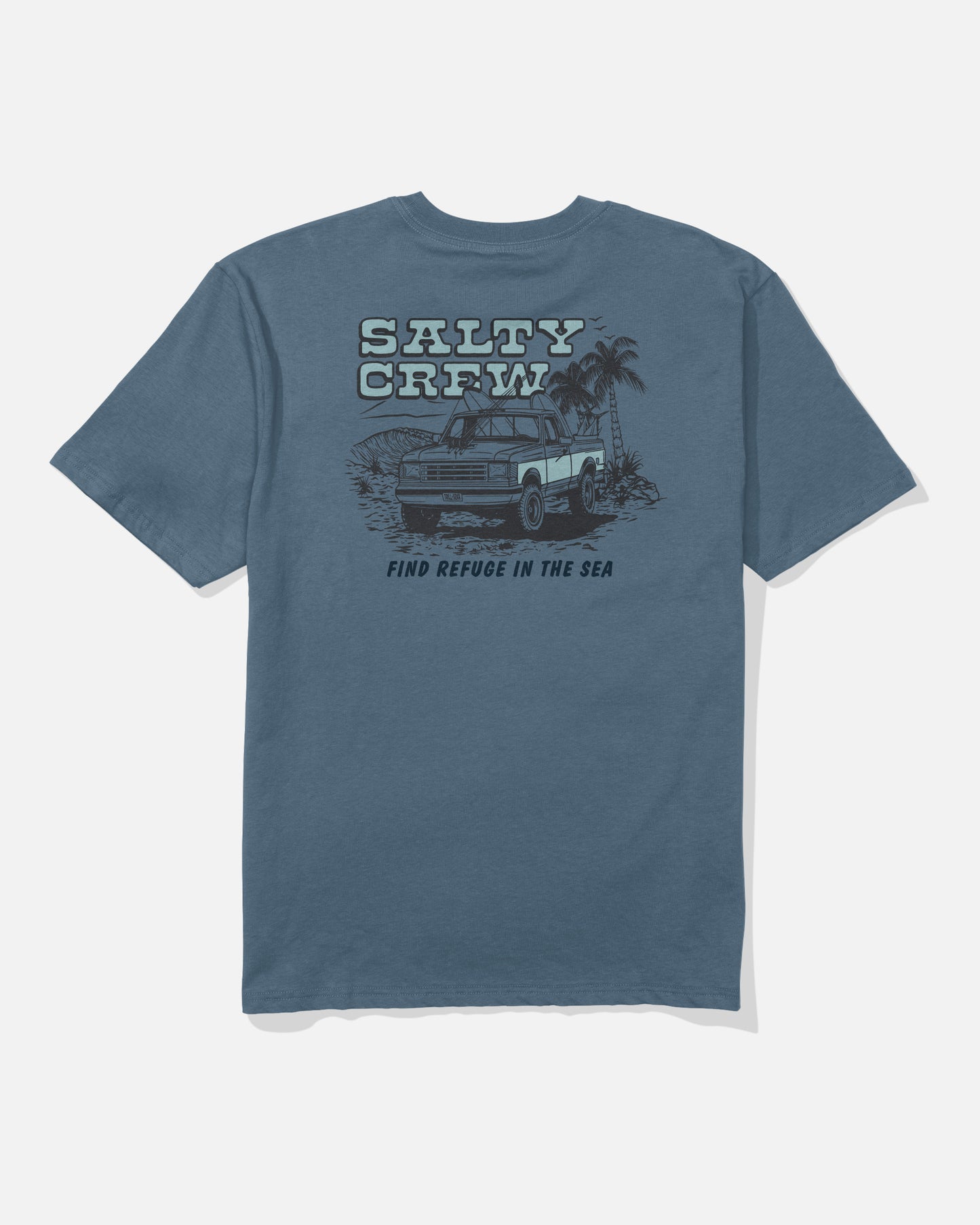 Back view of the Truck Stop Classic Tee - Slate. 