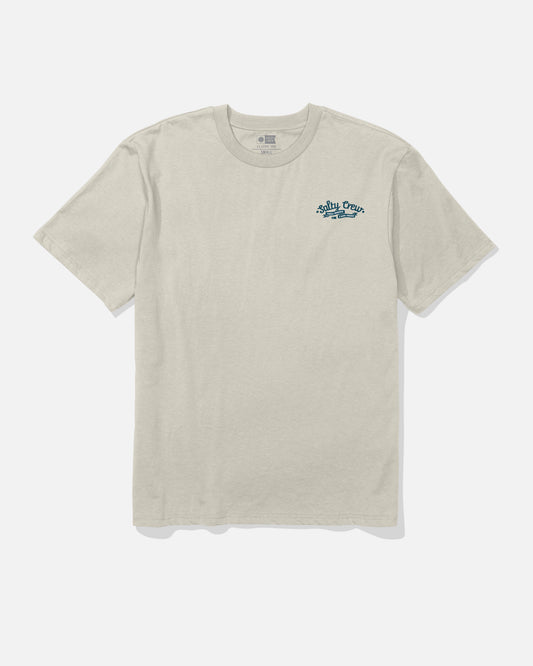 Front view of the Hauler Classic Tee - Bone. 