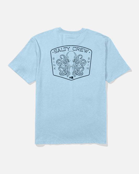 Back view of the Tako Club Classic Tee - Clear Sky. 