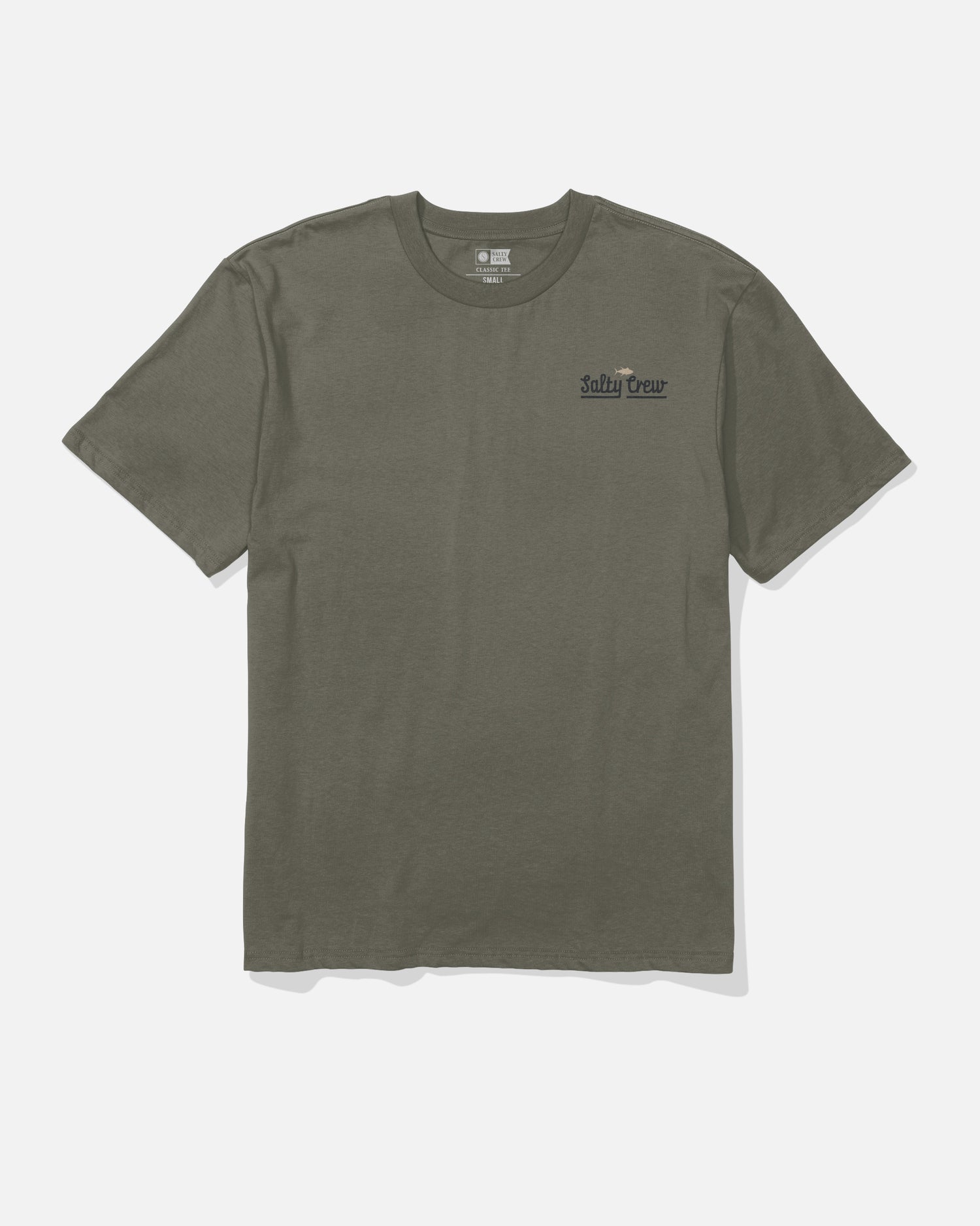 Front view of the Border Fill Classic Tee - Dusty Olive. 