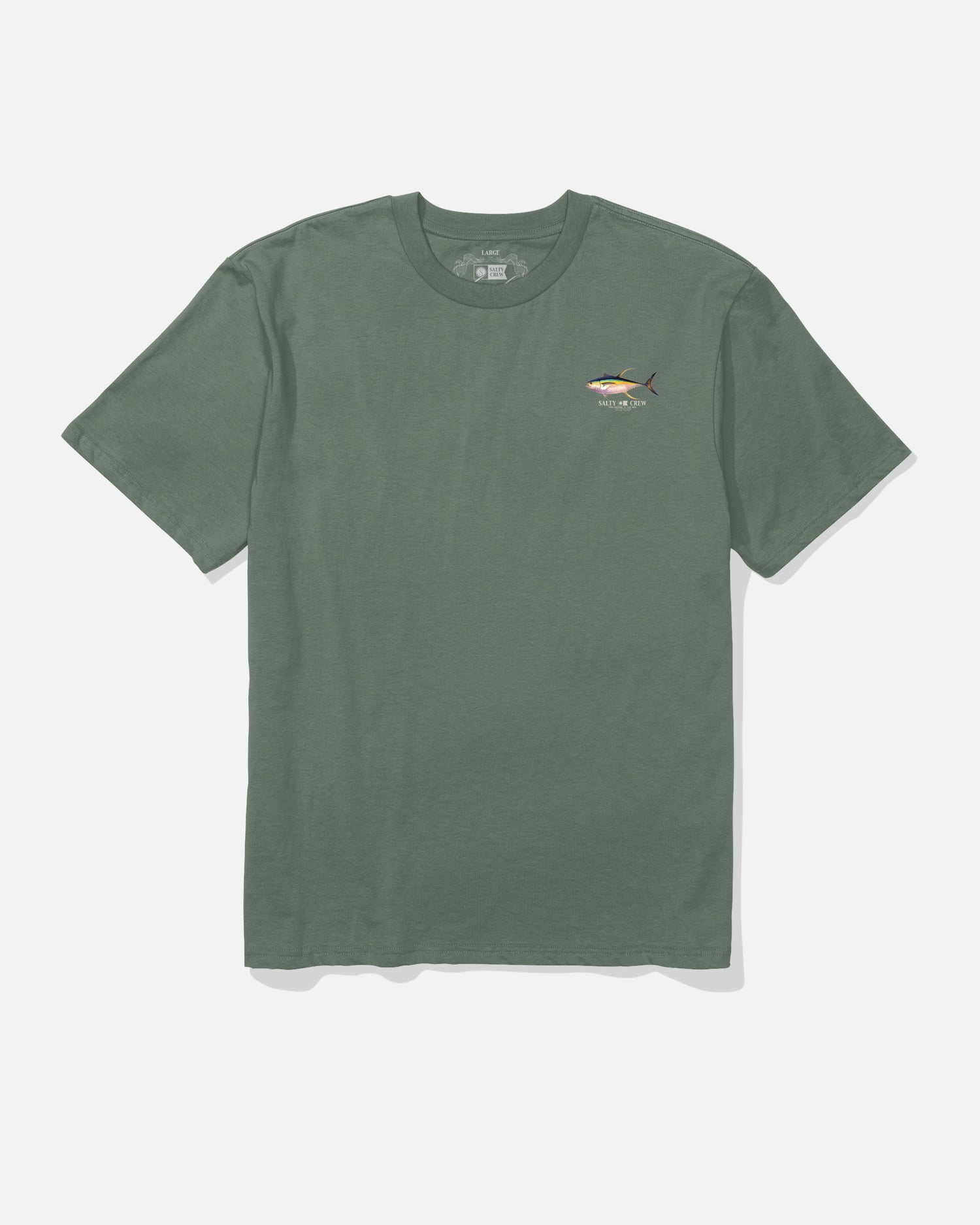 Front view of the Ahi Classic Tee - Laurel Wreath. 