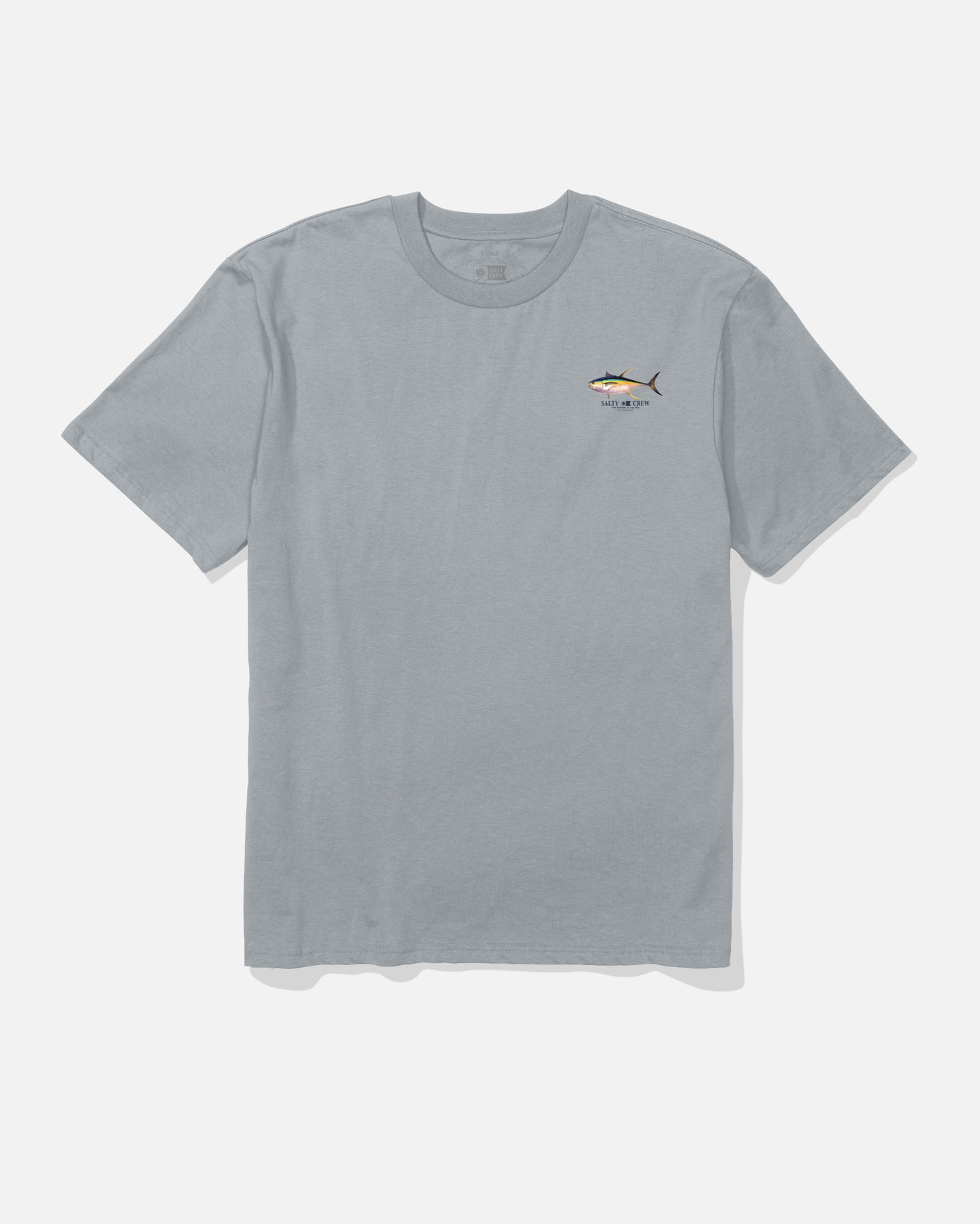 Front view of the Ahi Classic Tee - Quarry. 