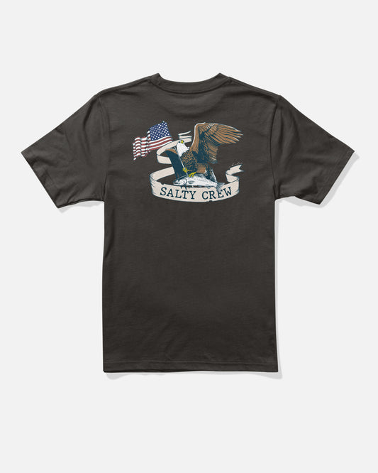 back view of America Eagle Boys Tee - Black