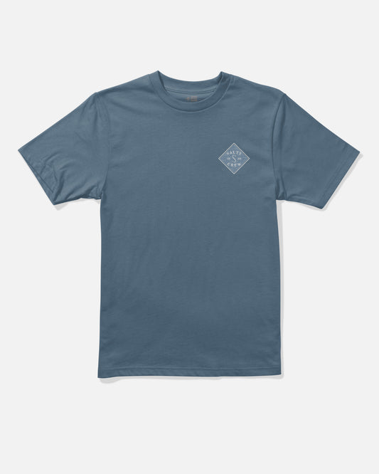 Front view of the Tippet Fill Boys Tee - Slate. 