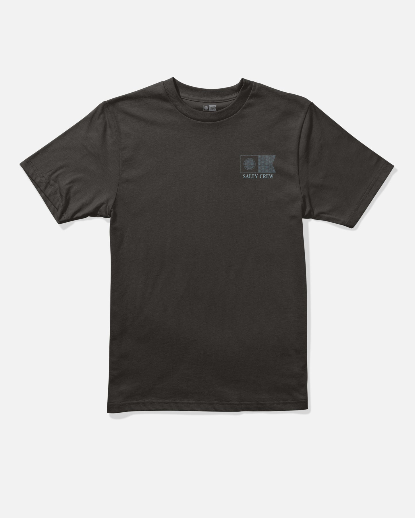 Front view of the Flagship Boys Tee - Black. 