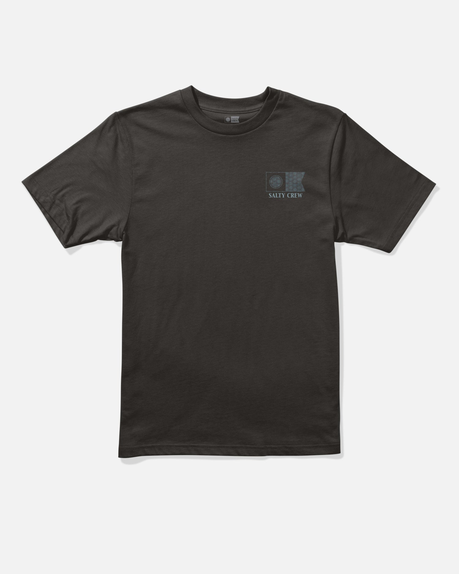 Front view of the Flagship Boys Tee - Black. 
