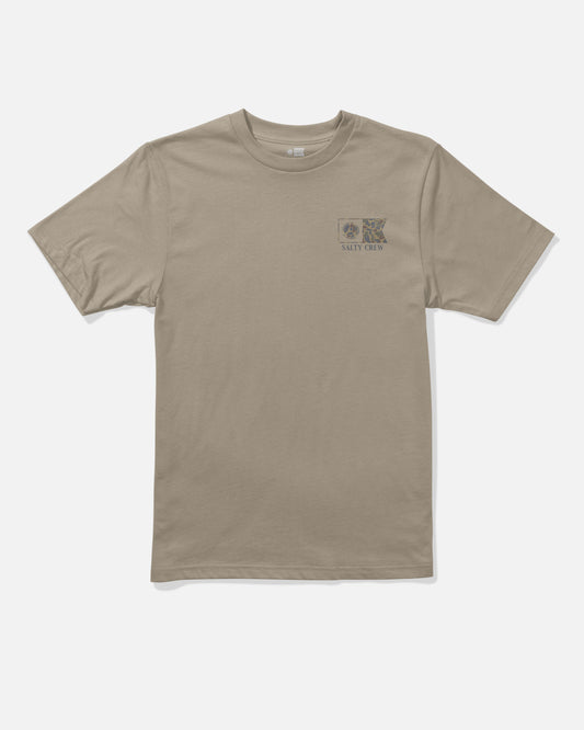 Front view of the Flagship Boys Tee - Twig. 