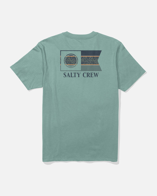 Back view of the Flagship Crew Tee - Mackerel. 