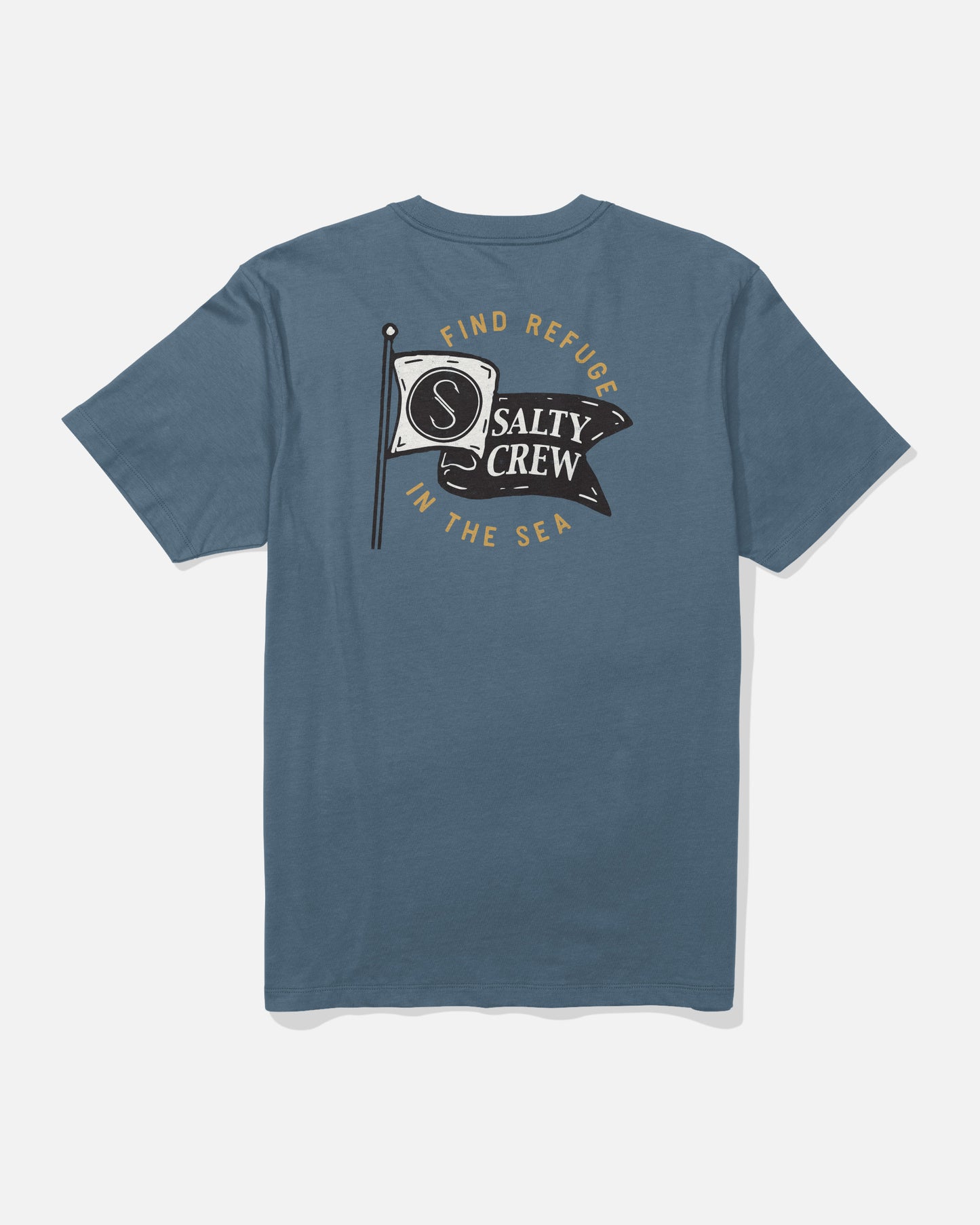 Back view of the Wavey Tee - Slate. 