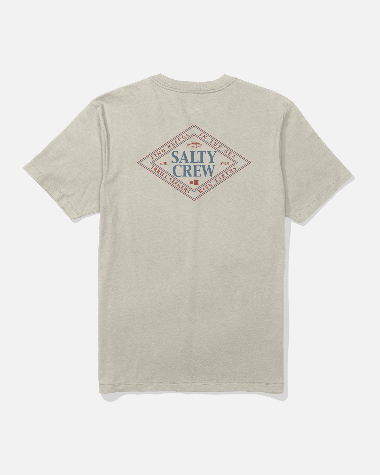 Back view of the Iconic Tee - Bone. 
