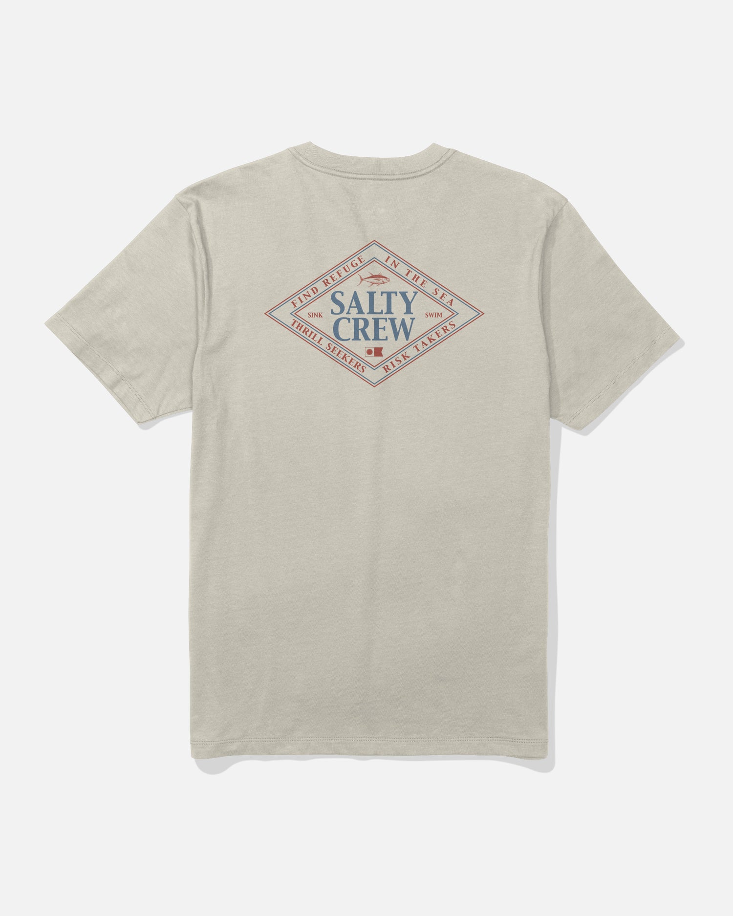 Back view of the Iconic Tee - Bone. 