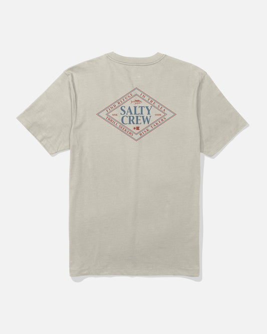 Back view of the Iconic Tee - Bone. 