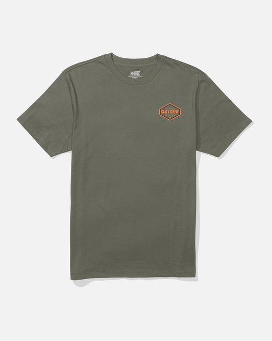 Front view of the Shapely Tee - Dusty Olive. 