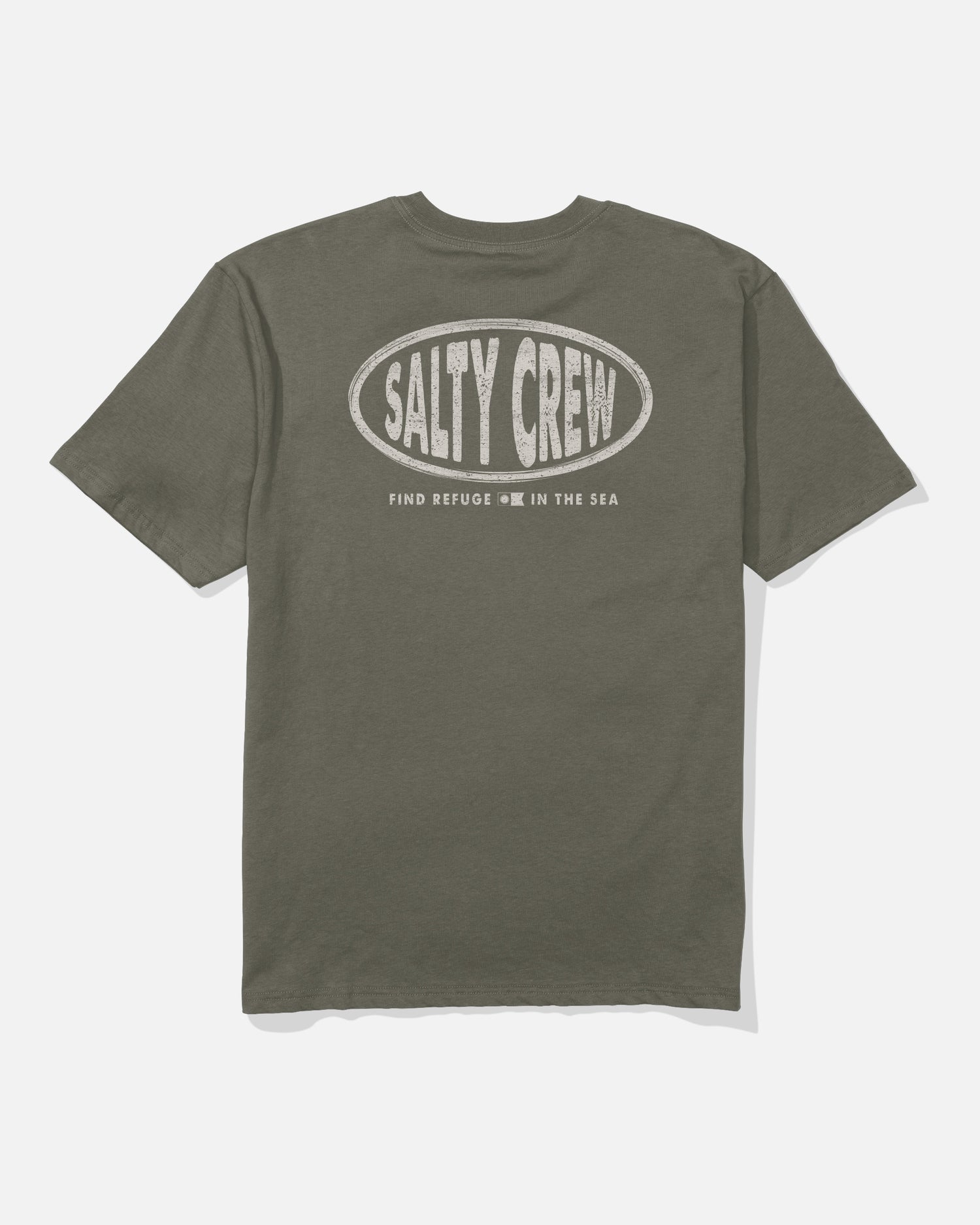 Back view of the Signage Classic Tee - Dusty Olive. 