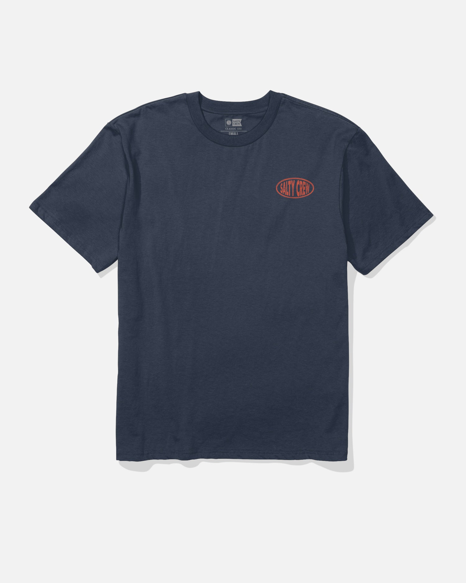 Front view of the Signage Classic Tee - Navy. 