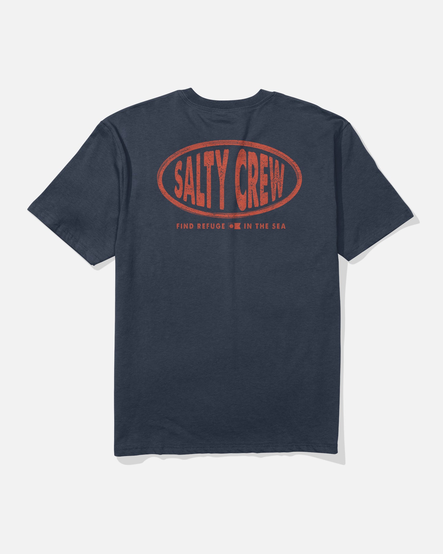 Back view of the Signage Classic Tee - Navy. 