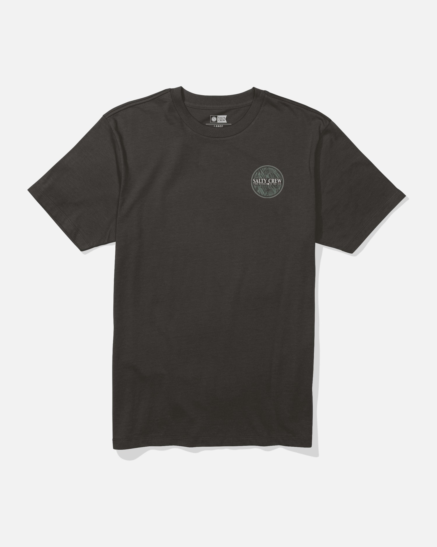 Front view of the Split Fill Tee - Black. 