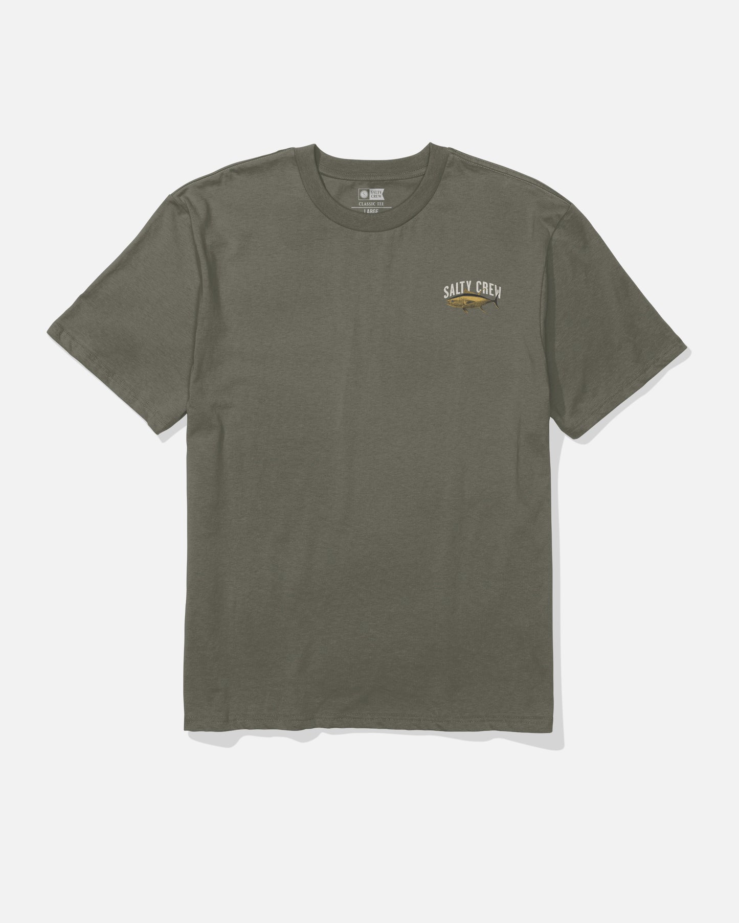 Front view of the Bitmap Classic Tee - Dusty Olive. 