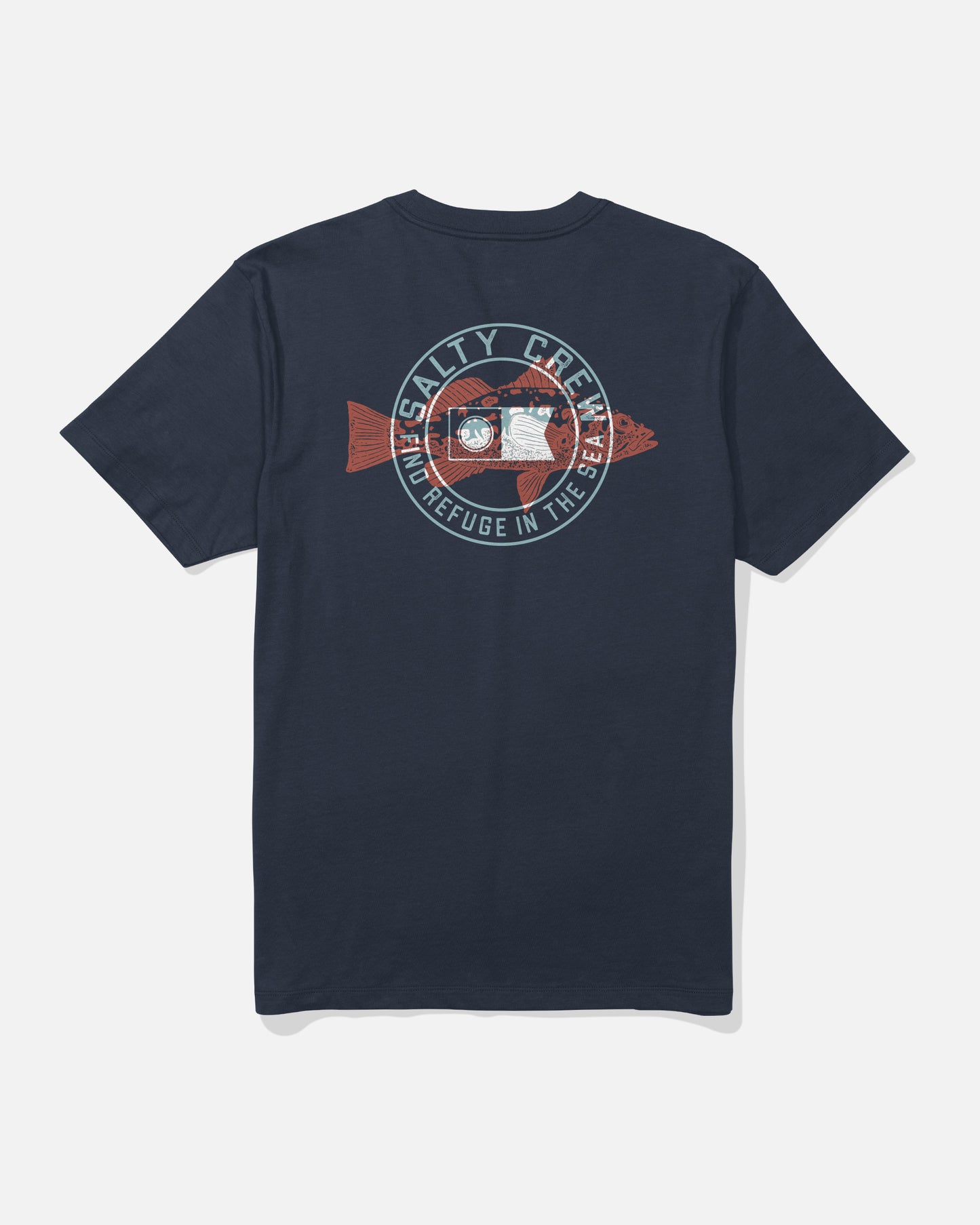 Back view of the Kritter Stamp Tee - Navy. 