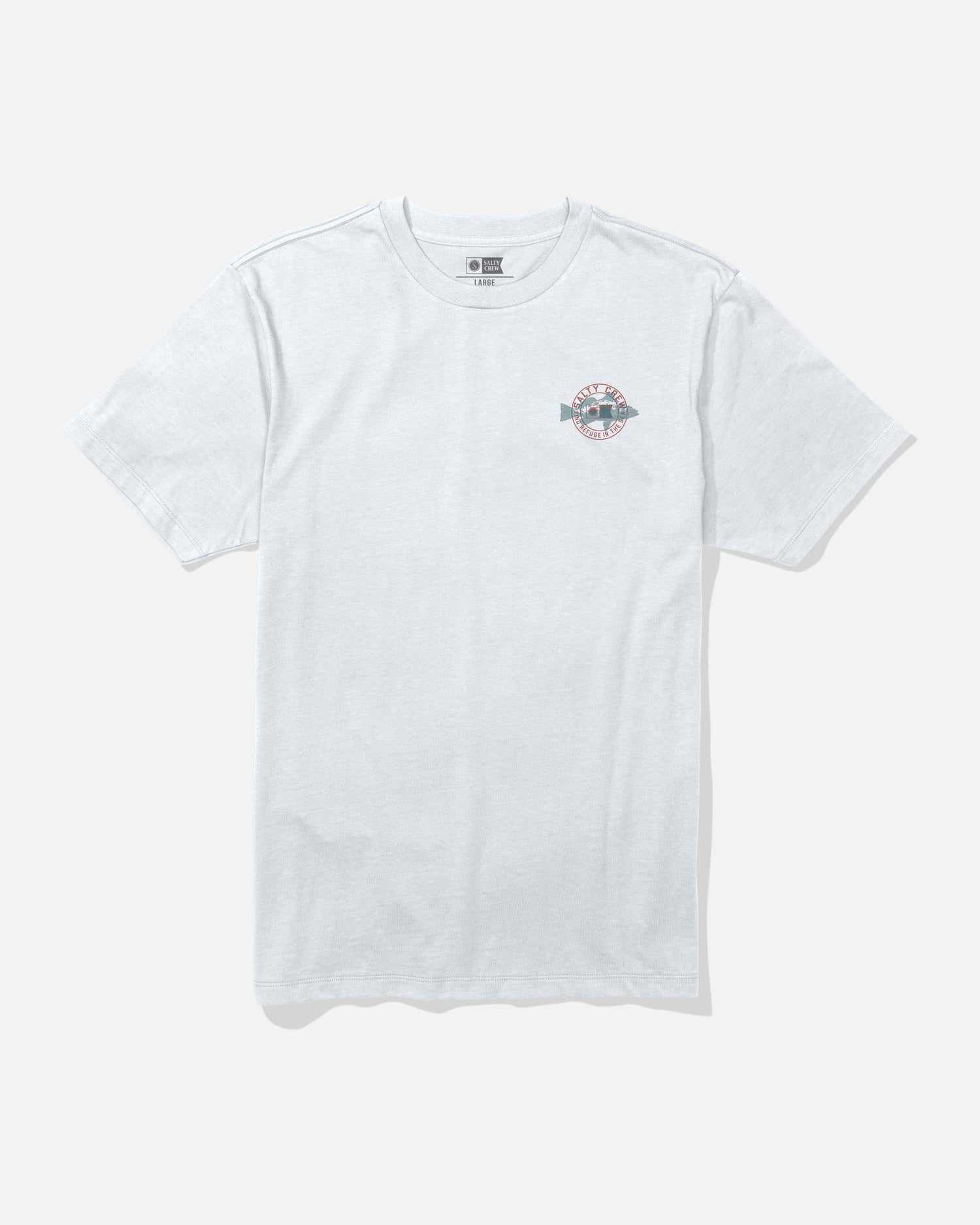 Front view of the Kritter Stamp Tee - White. 