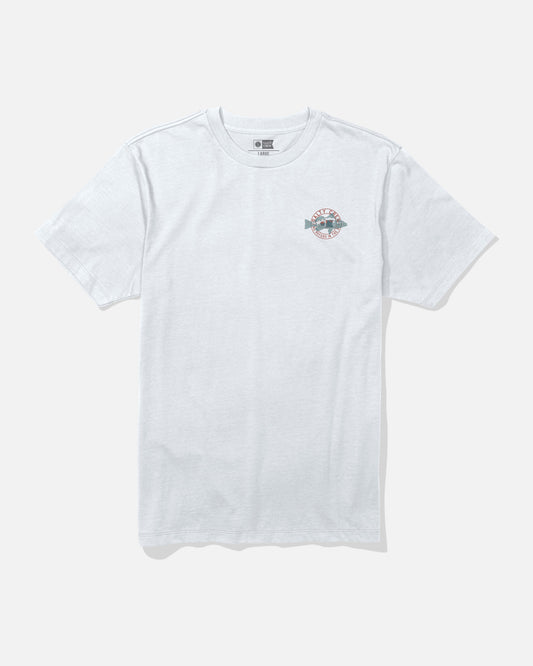 Front view of the Kritter Stamp Tee - White. 