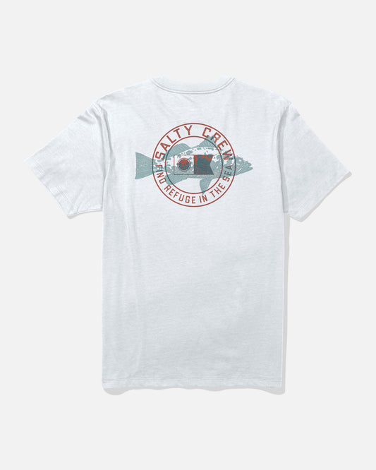 Back view of the Kritter Stamp Tee - White. 