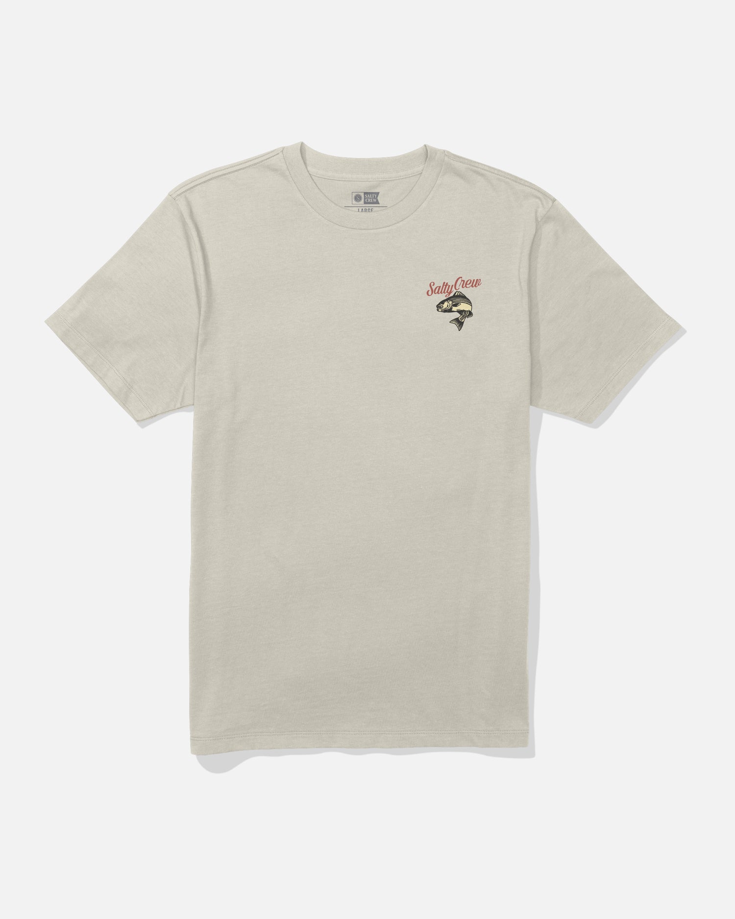Front view of the Striped Tee - Bone. 