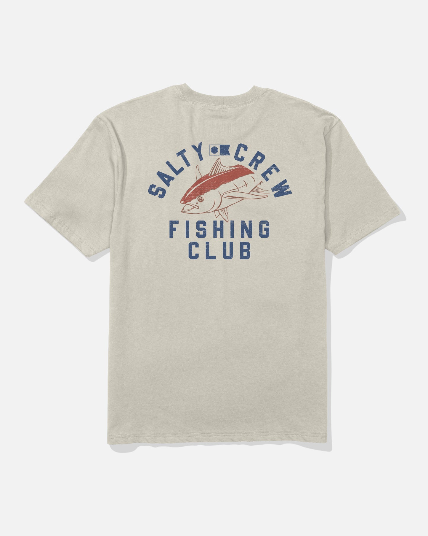 Back view of the Fish Club Classic Tee - Bone. 