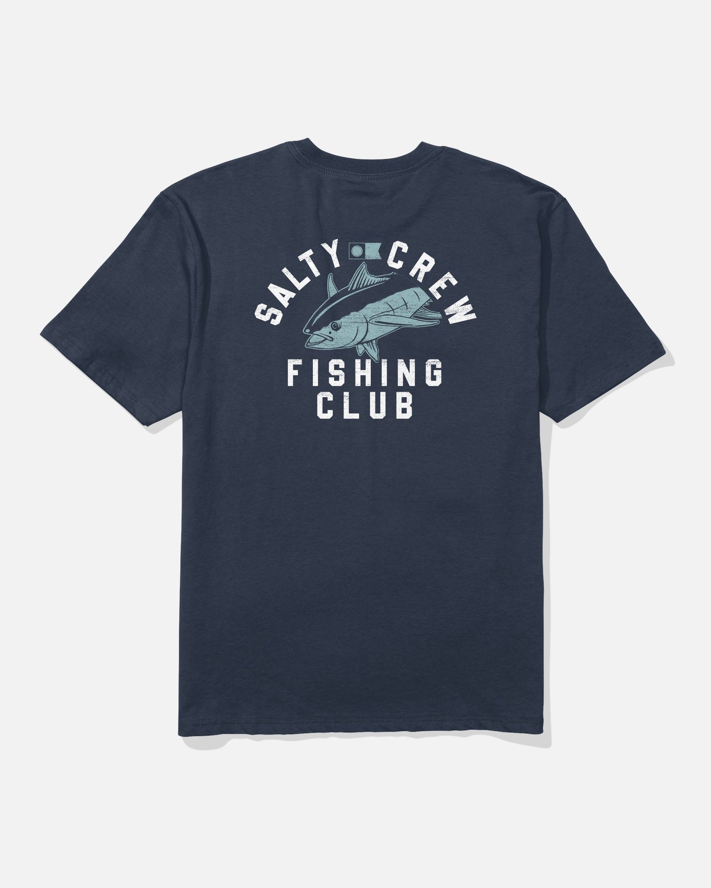 Back view of the Fish Club Classic Tee - Navy.