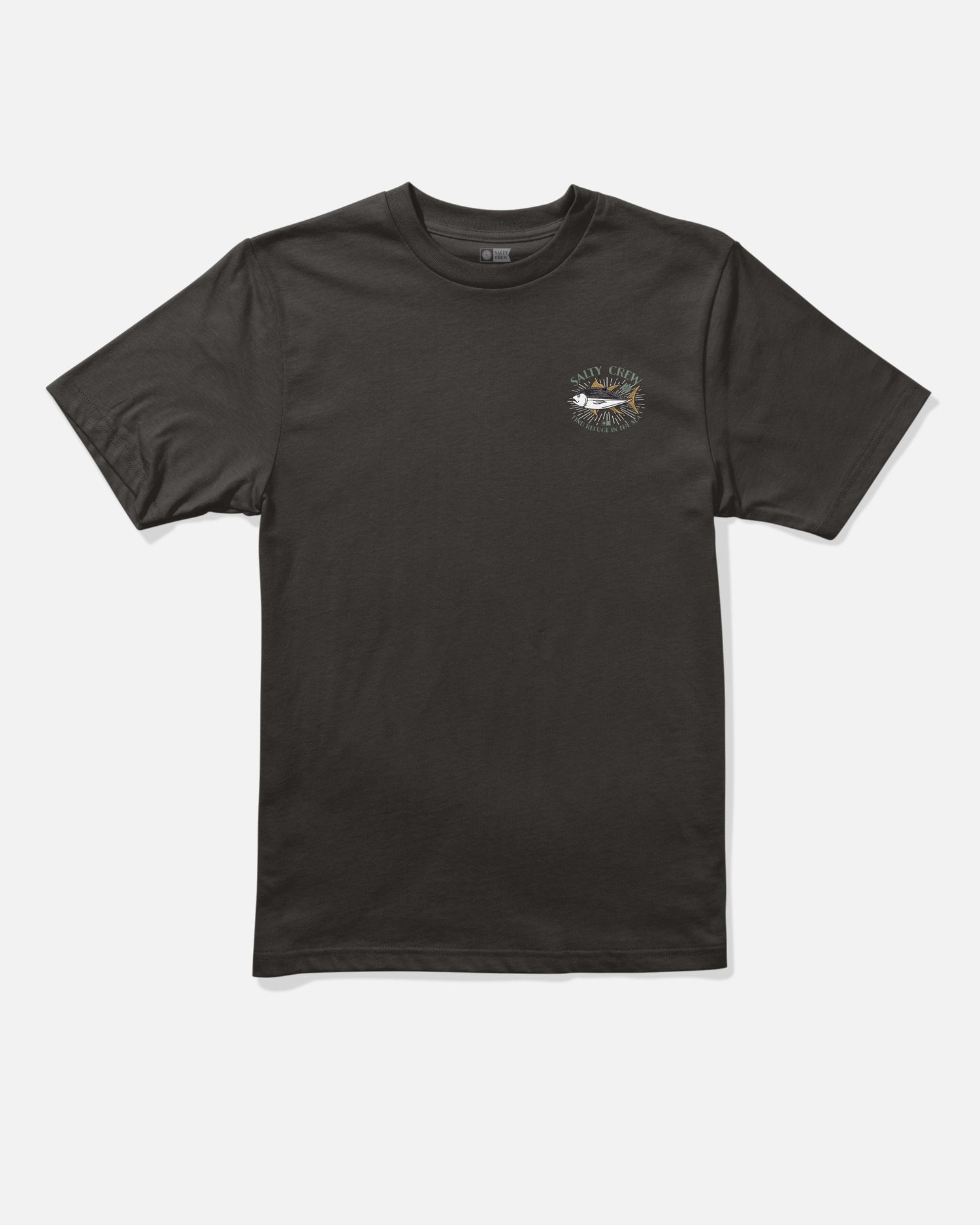 Front view of the Omakase Boys Tee - Black. 
