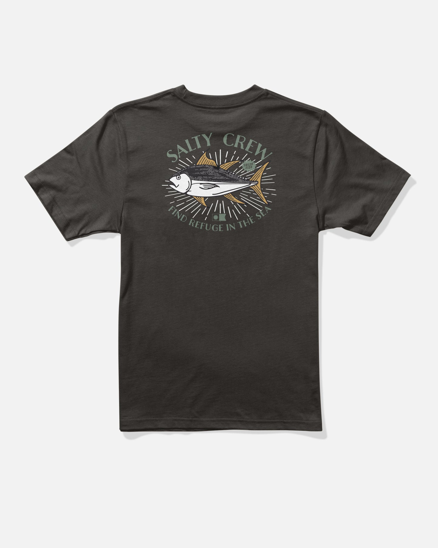 Back view of the Omakase Boys Tee - Black. 