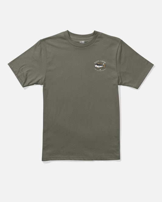 Front view of the Omakase Boys Tee - Dusty Olive. 