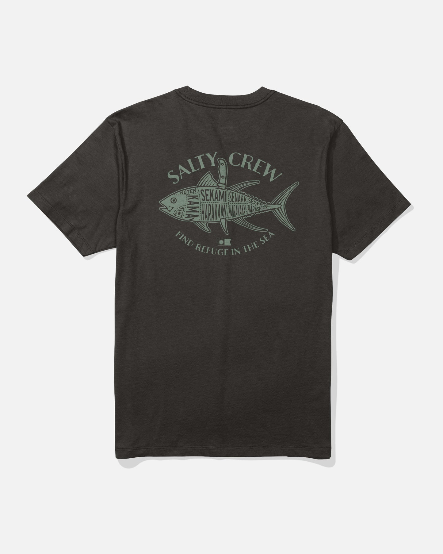 Back view of the Omakase Tee - Black. 