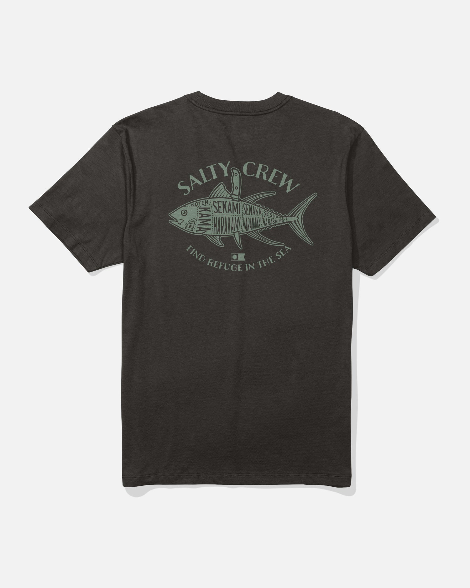 Back view of the Omakase Tee - Black. 
