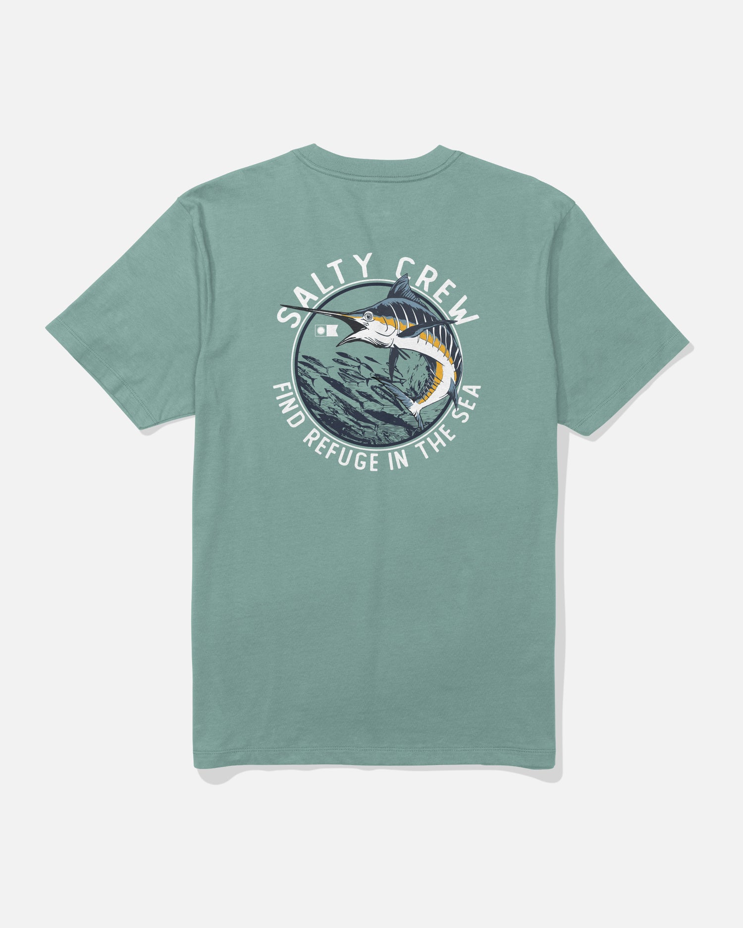 Back view of the Schooled Tee - Mackerel. 