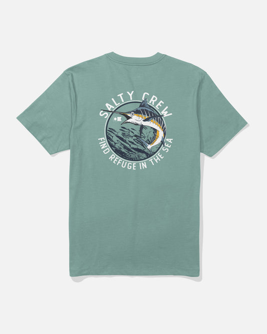 Back view of the Schooled Tee - Mackerel. 