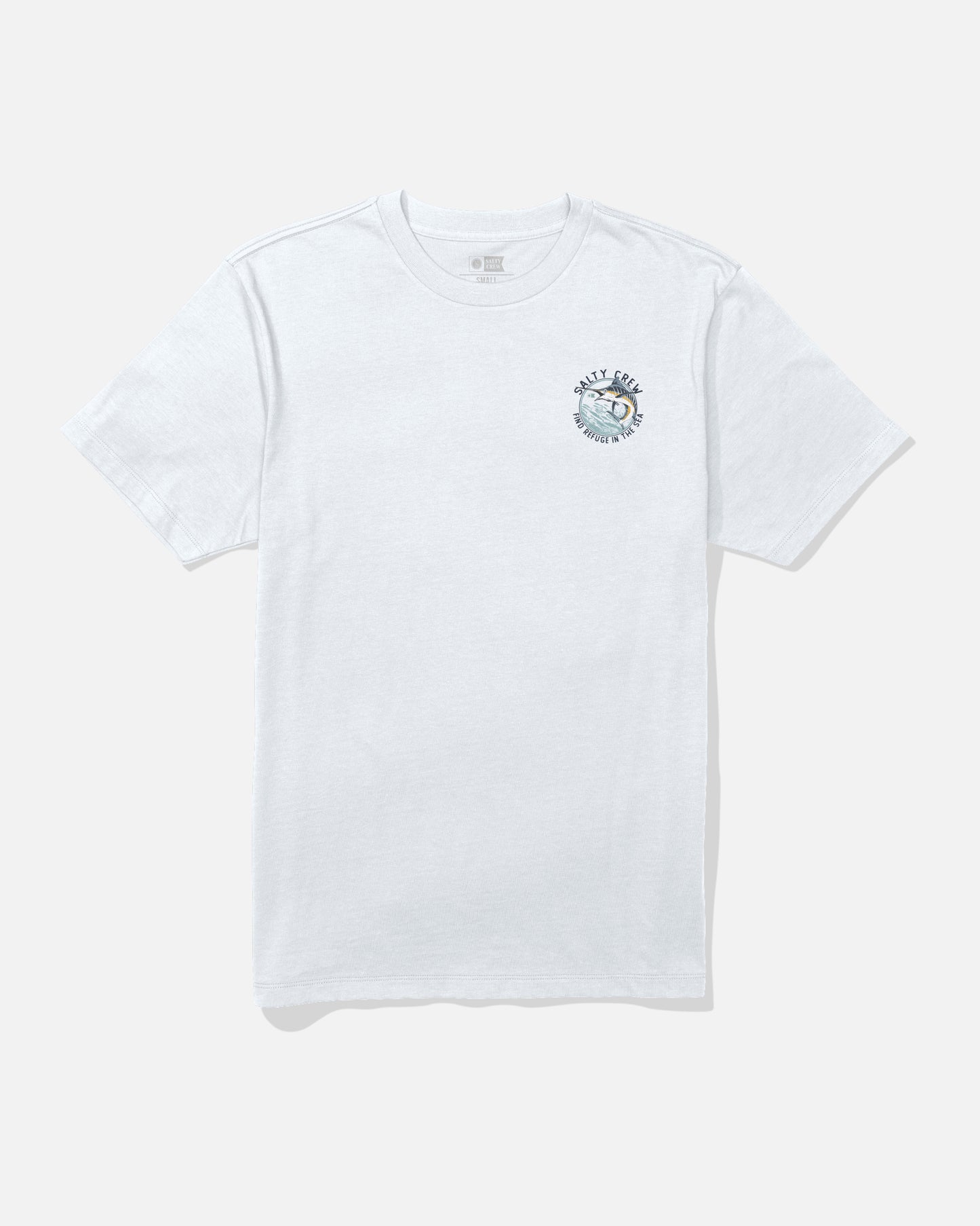 Front view of the Schooled Tee - White. 